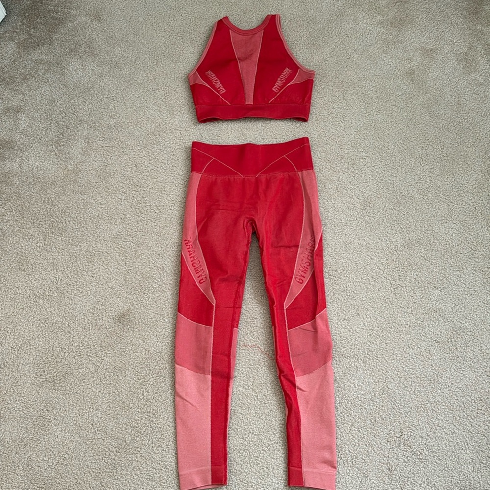Red Gymshark Workout Set